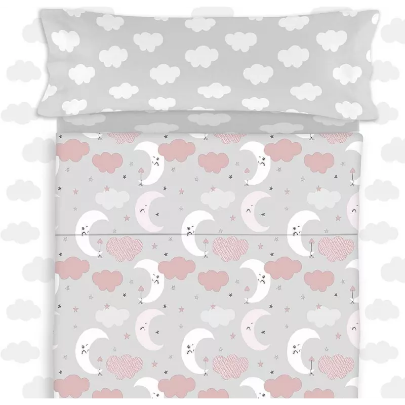 saco nordico con relleno lunitas gris y rosa