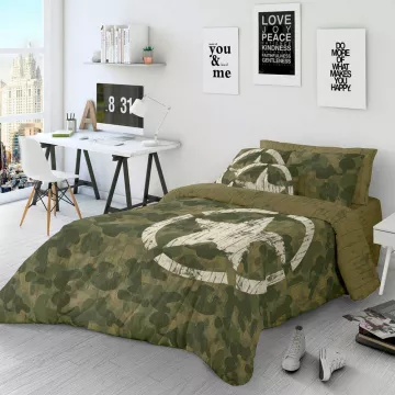 funda nordica juvenil camuflaje verde