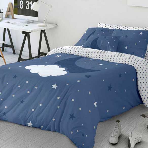 detalle funda nordica infantil azul