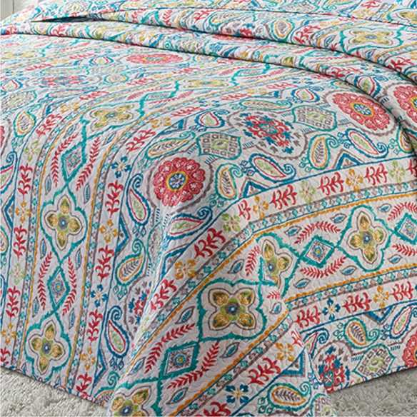 esquina colcha coral pop