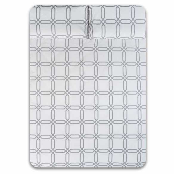 funda algodon 200 hilos color gris tranquility