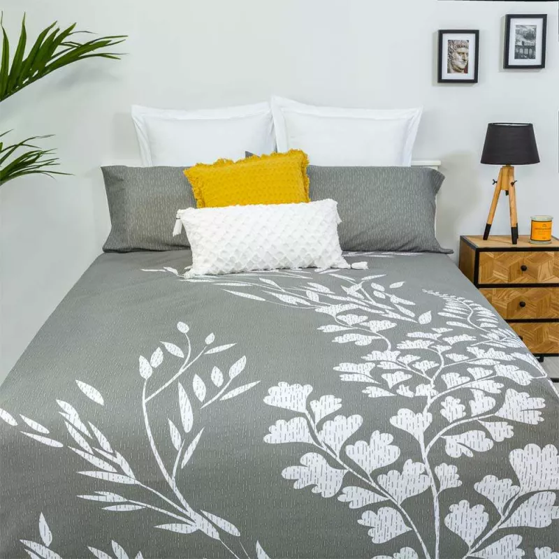 juego de sabanas foresta gris