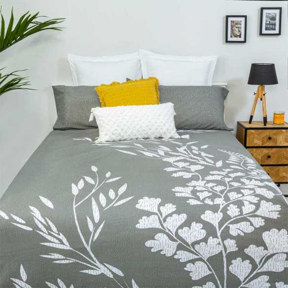 juego de sabanas foresta gris