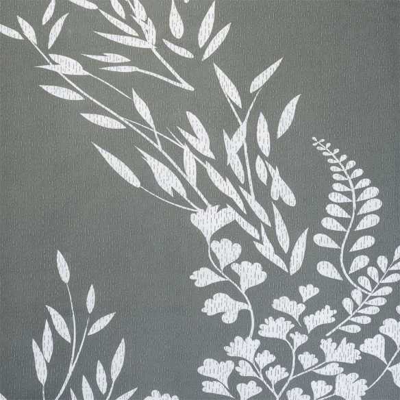 detalle juego de sabanas foresta gris