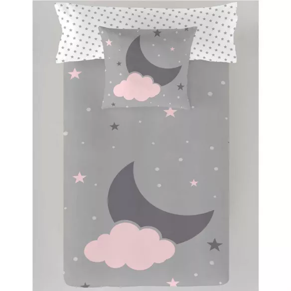 COTTON ARTEAN - Saco nórdico INFANTIL SIN relleno LUNA Y NUBE