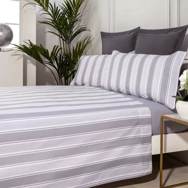 sabanas grises poliester algodon