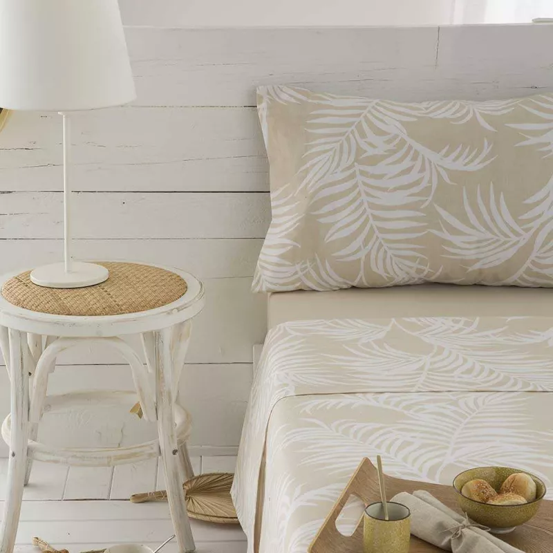 sabana algodon organico beige