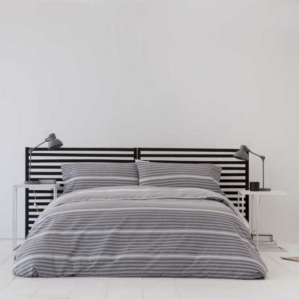 funda nordica reversible gris