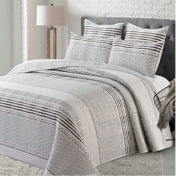 colcha de verano gris