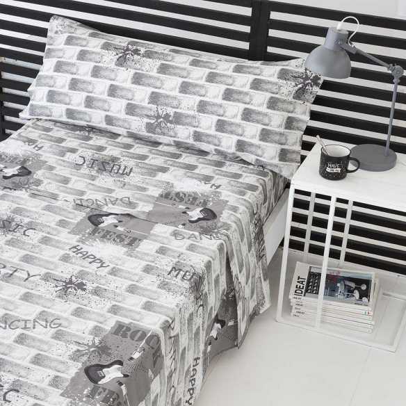 juego de cama juvenil gris