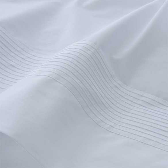 juego de sabanas con cenefa blanco algodón 200 hilos