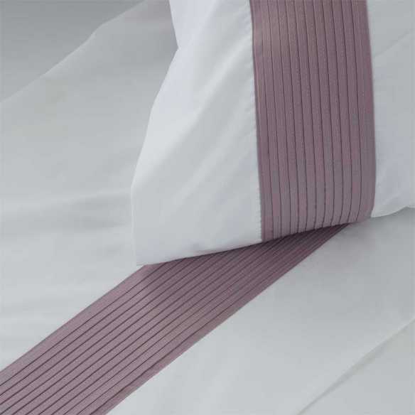 juego de sabanas percal algodón con cenefa vino