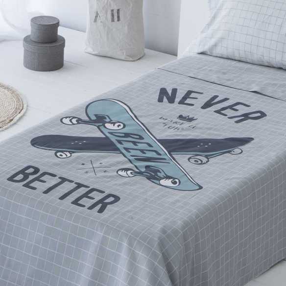 juego de cama infantil juvenil gris