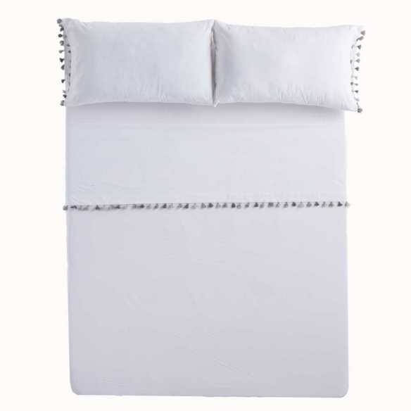 juego de cama algodón blanco