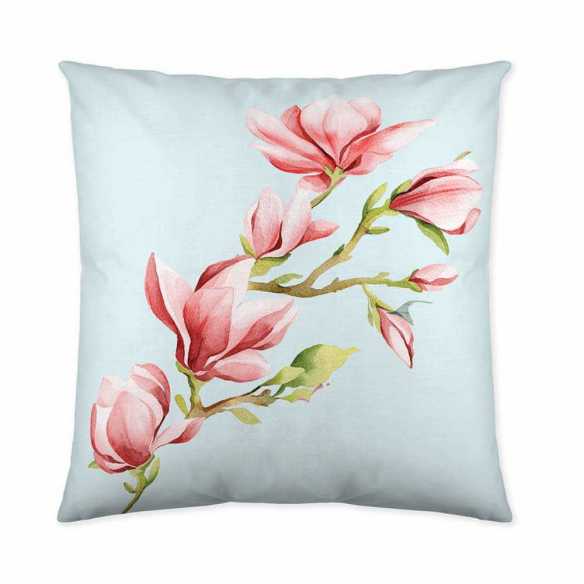 funda de cojín azul turquesa percal algodón 180 hilos