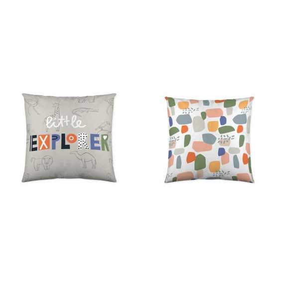 funda cojín infantil juvenil percal algodón 180 hilos multicolor