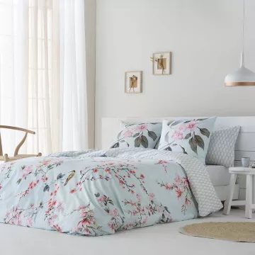 funda nórdica percal algodón 180 hilos azul