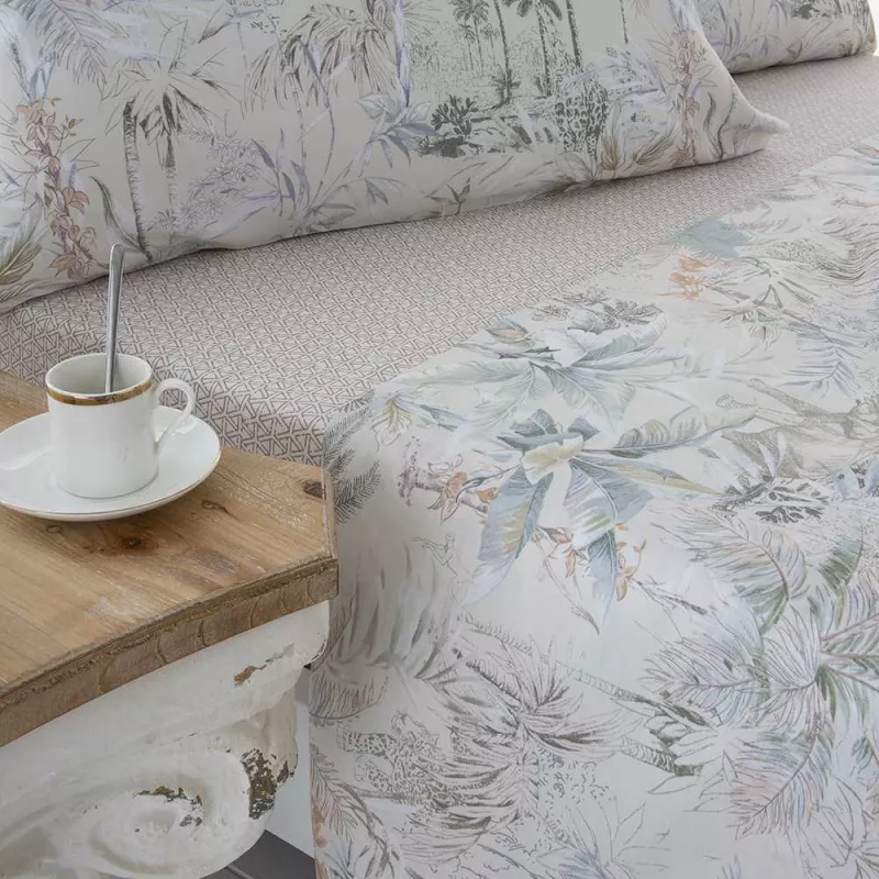 juego cama satén multicolor