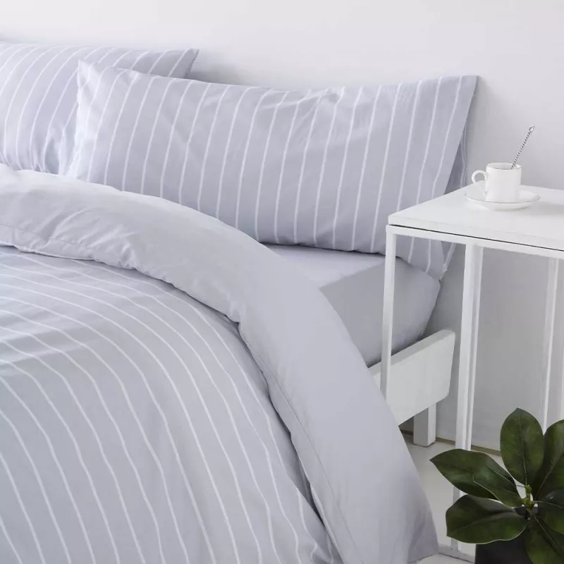 funda de edredón rayas azul