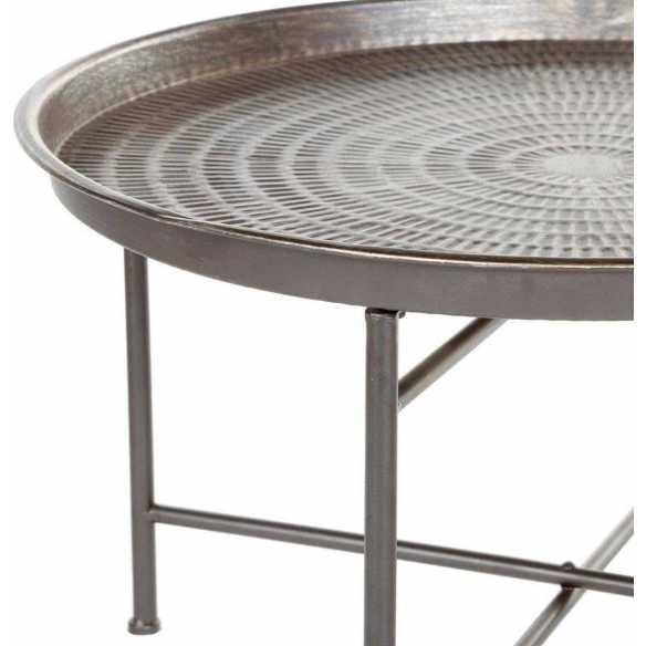 mesa baja de metal decorativa