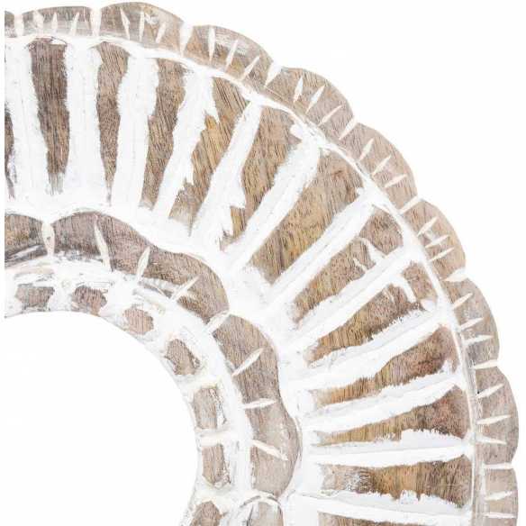 decoración en madera redondo beige