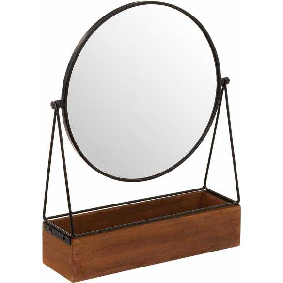 espejo de sobremesa de madera