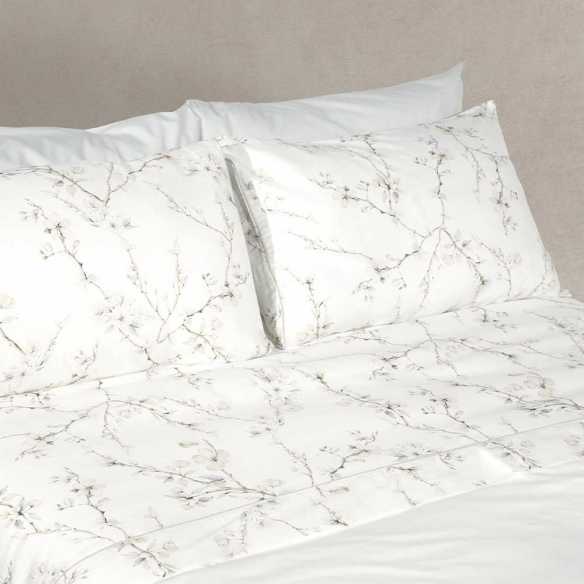 juego de sábanas beige satén 200 hilos