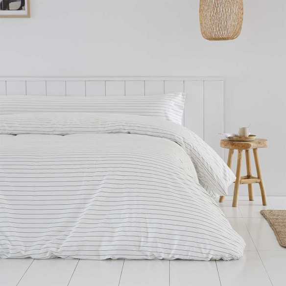 funda de edredón nórdico beige percal algodón