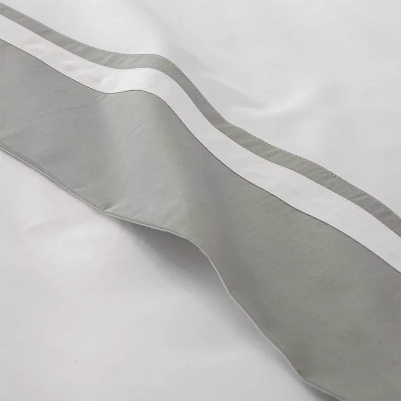 funda nórdica extra suave blanco con cenefa gris