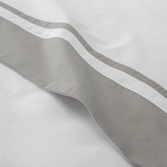 funda nórdica extra suave blanco con cenefa gris