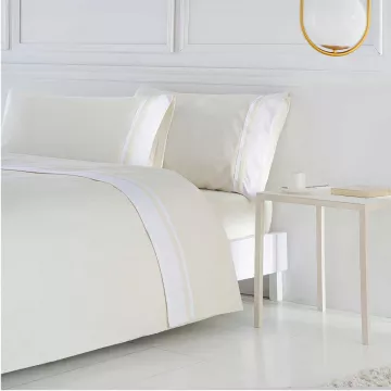 funda nórdica satén algodón 400 hilos beige