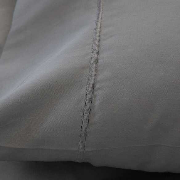 juego de cama satén algodón egipcio 300 hilos gris extra suave