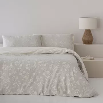 funda nórdica algodón jacquard gris 200 hilos 2