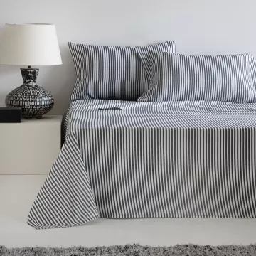 juego de sábanas algodón 180 hilos azul 2