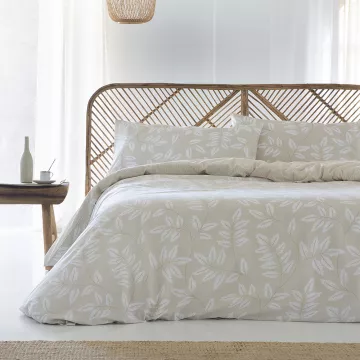 funda nórdica algodón orgánico beige reversible 2