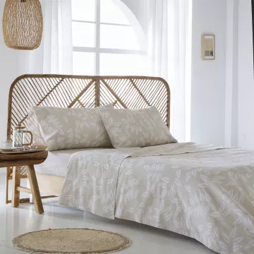 juego de sábanas algodón orgánico beige