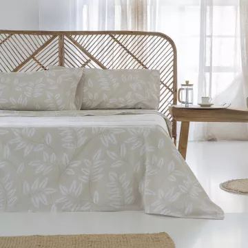 juego de sábanas algodón orgánico beige 2