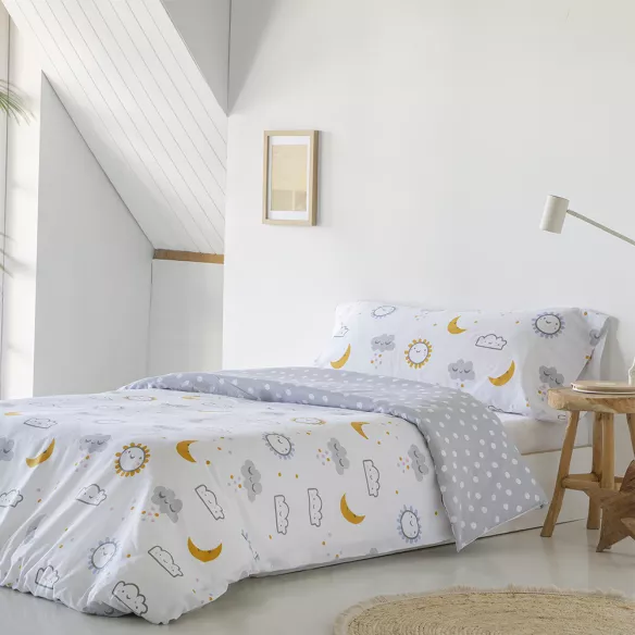 funda nórdica infantil multicolor algodón poliéster