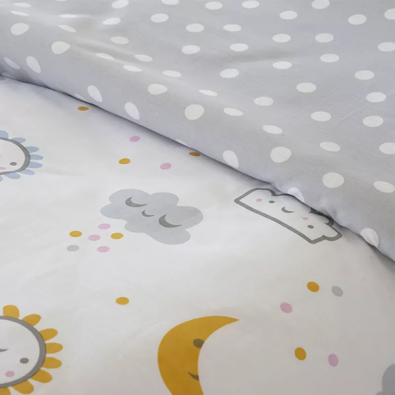 funda nórdica infantil multicolor algodón poliéster reversible