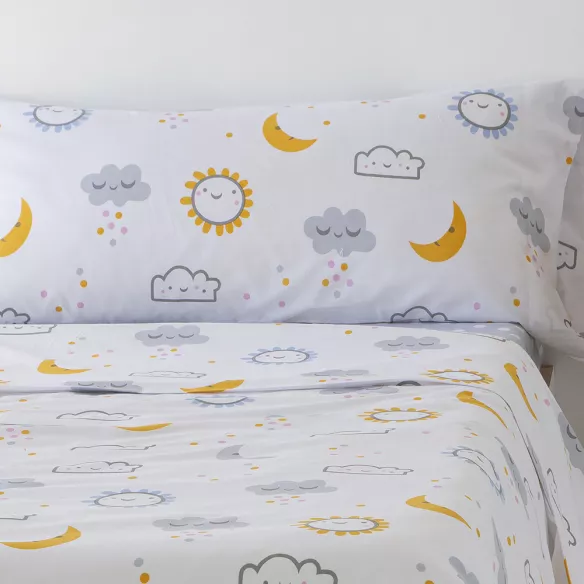 sábanas infantiles algodón poliéster multicolor