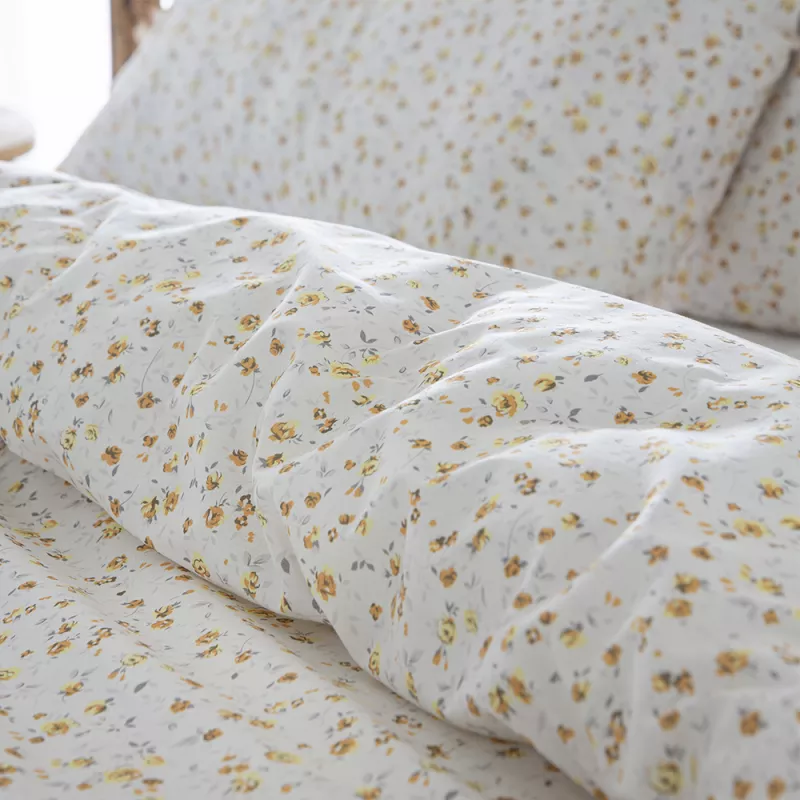 funda nórdica algodón beige cierre con botones