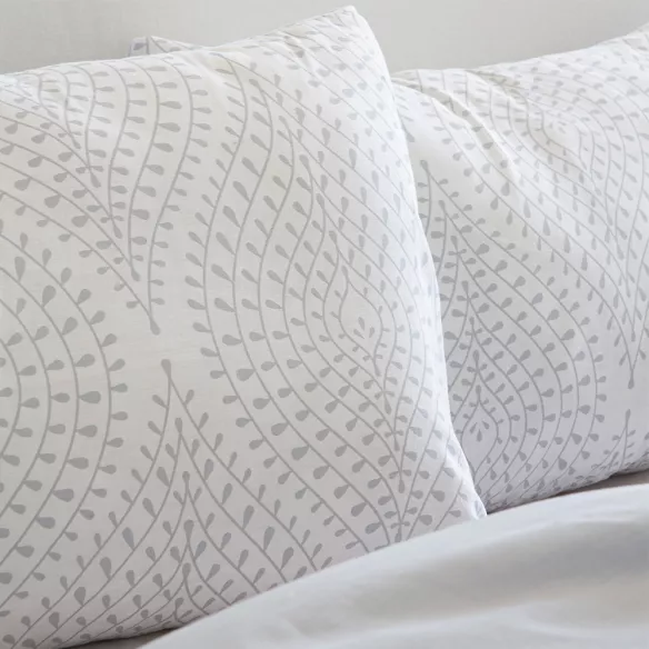 detalle de la funda nórdica gris algodón poliéster cierre con botones