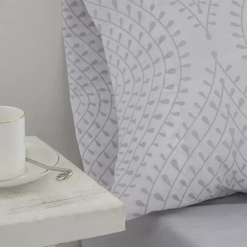 juego de sábanas gris algodón poliéster con funda nórdica