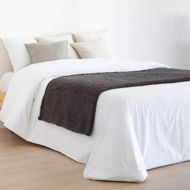 plaid multiusos gris oscuro ideal para viaje cama sofá