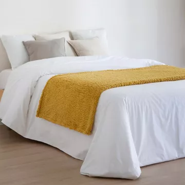 plaid mostaza suave cálido ligero para cama sofá viaje 2