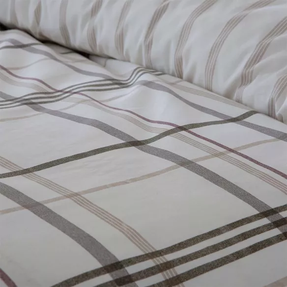 funda edredón nórdico cuadros beige juvenil