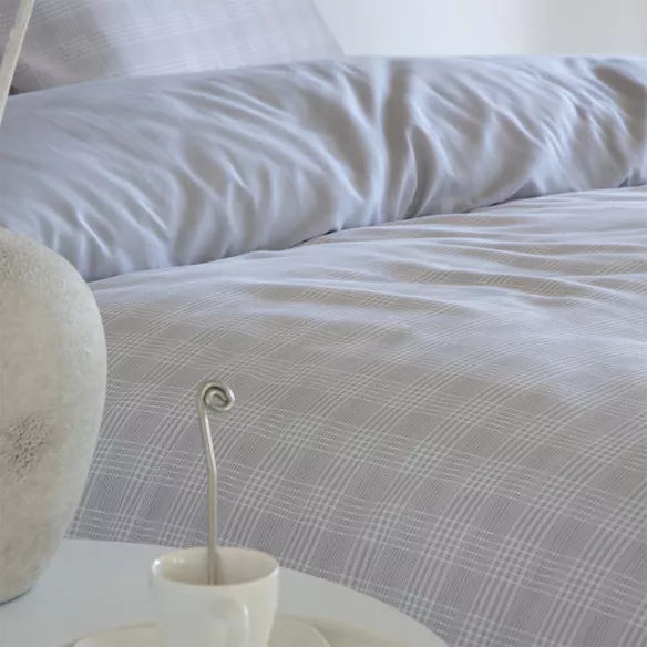 funda edredón 200 hilos gris algodón