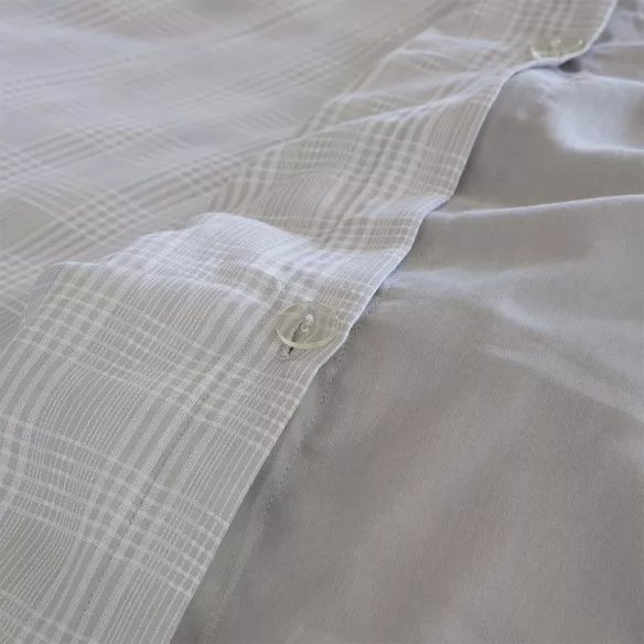 funda edredón nórdico cierre botones gris