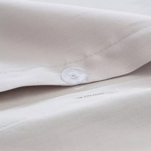 funda edredón nórdico gris liso cierre botones 200 hilos