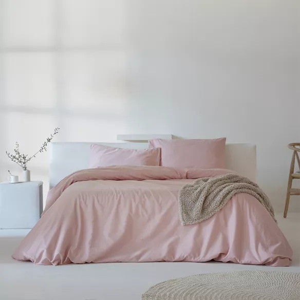 funda relleno nórdico liso nude algodón 200 hilos